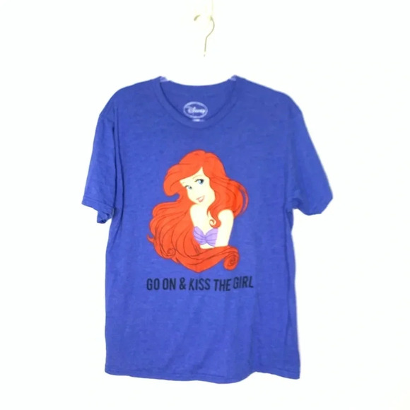 Disney Tops - Disney Little mermaid kiss the girl T-shirt large